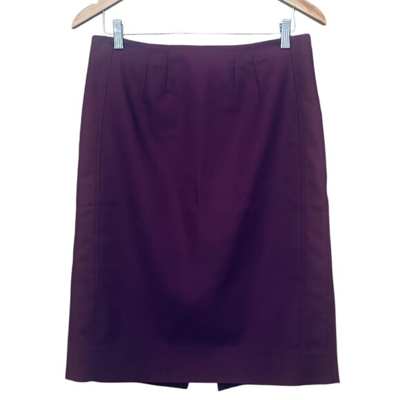 White House Black Market Perfect Form Purple Stretch Pencil Skirt Lined Size 10 - Picture 1 of 11